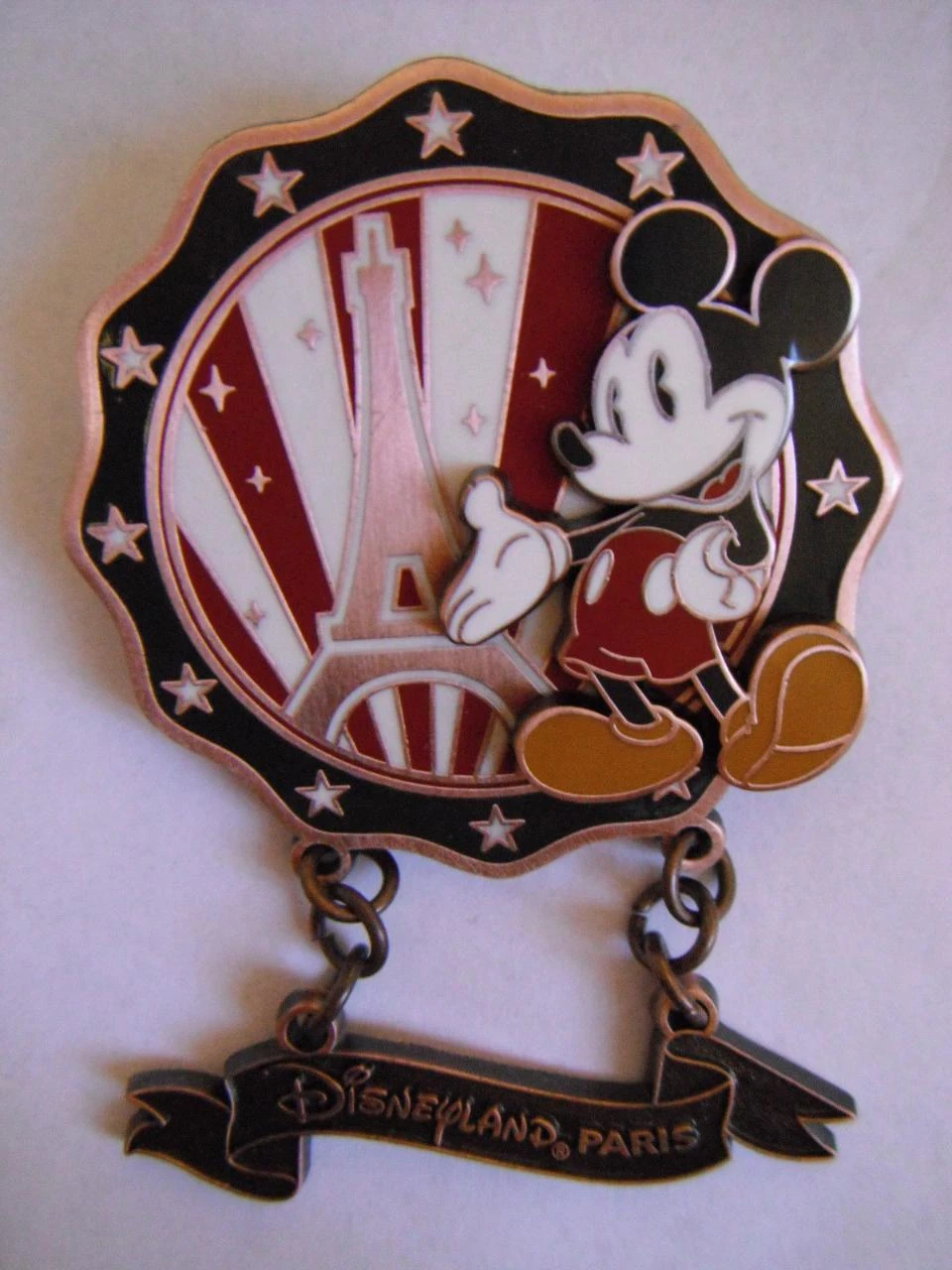 Rare pins disney Disneyland Paris: Mickey + Tour Eiffel + suspension